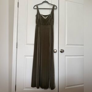 BHLDN Blake Square-Neck Stretch Velvet Maxi Dress